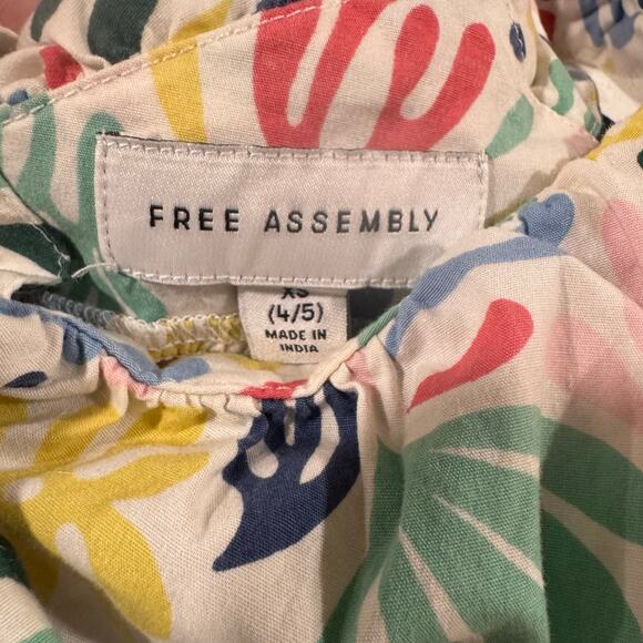 Free Assembly XS (4/5) Girl Multicolor Tropical Dress - Picture 5 of 6